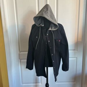 Wrangler Gray and Blue Plaid Jacket